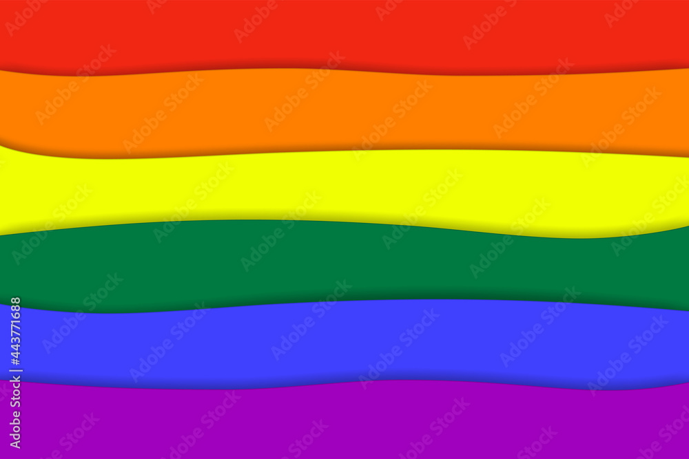 LGBTQ rainbow flag. Pride symbol.