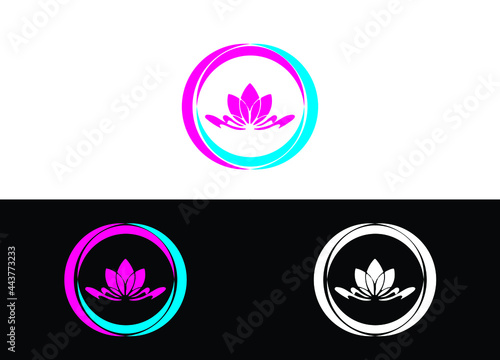 Lotus Logo or Icon Design Vector Image Template