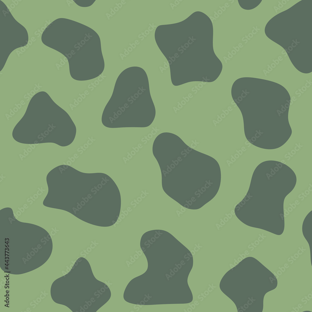 Abstract spots on a dark background. Cow pattern. Vector illustration. Print for printing.