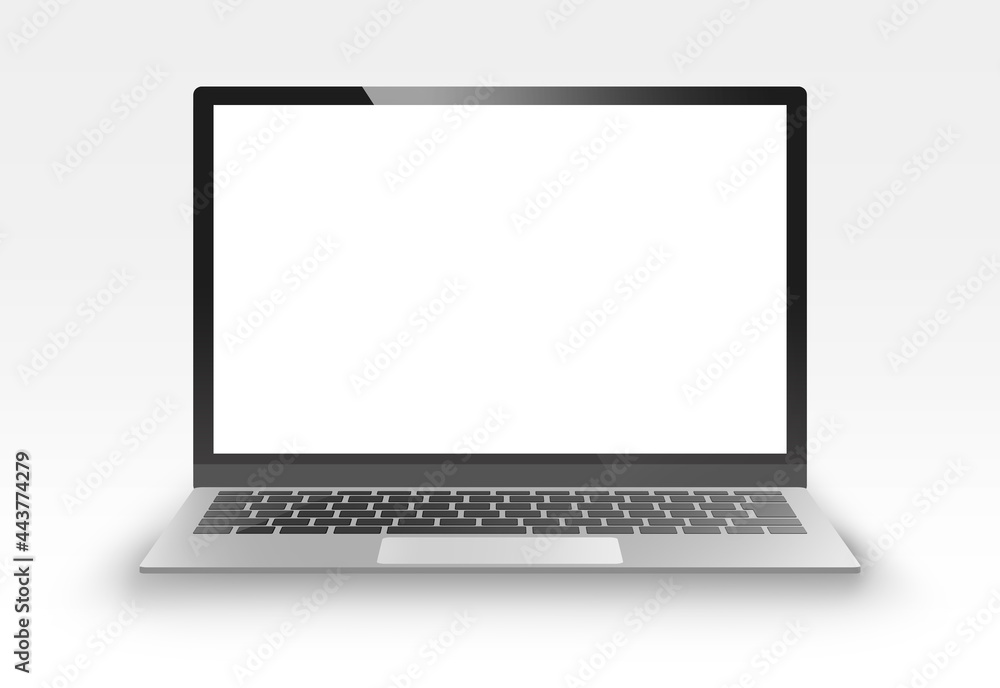 Fototapeta premium ノートパソコン モックアップ イラスト素材