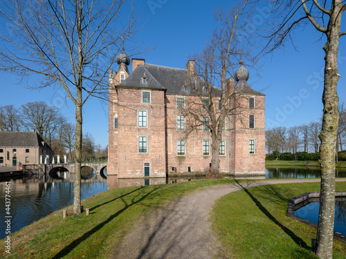 Historical castle Cannebrugh in Vaassen, Gelderland province, The Netherlands