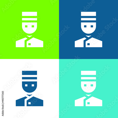Bellhop Flat four color minimal icon set