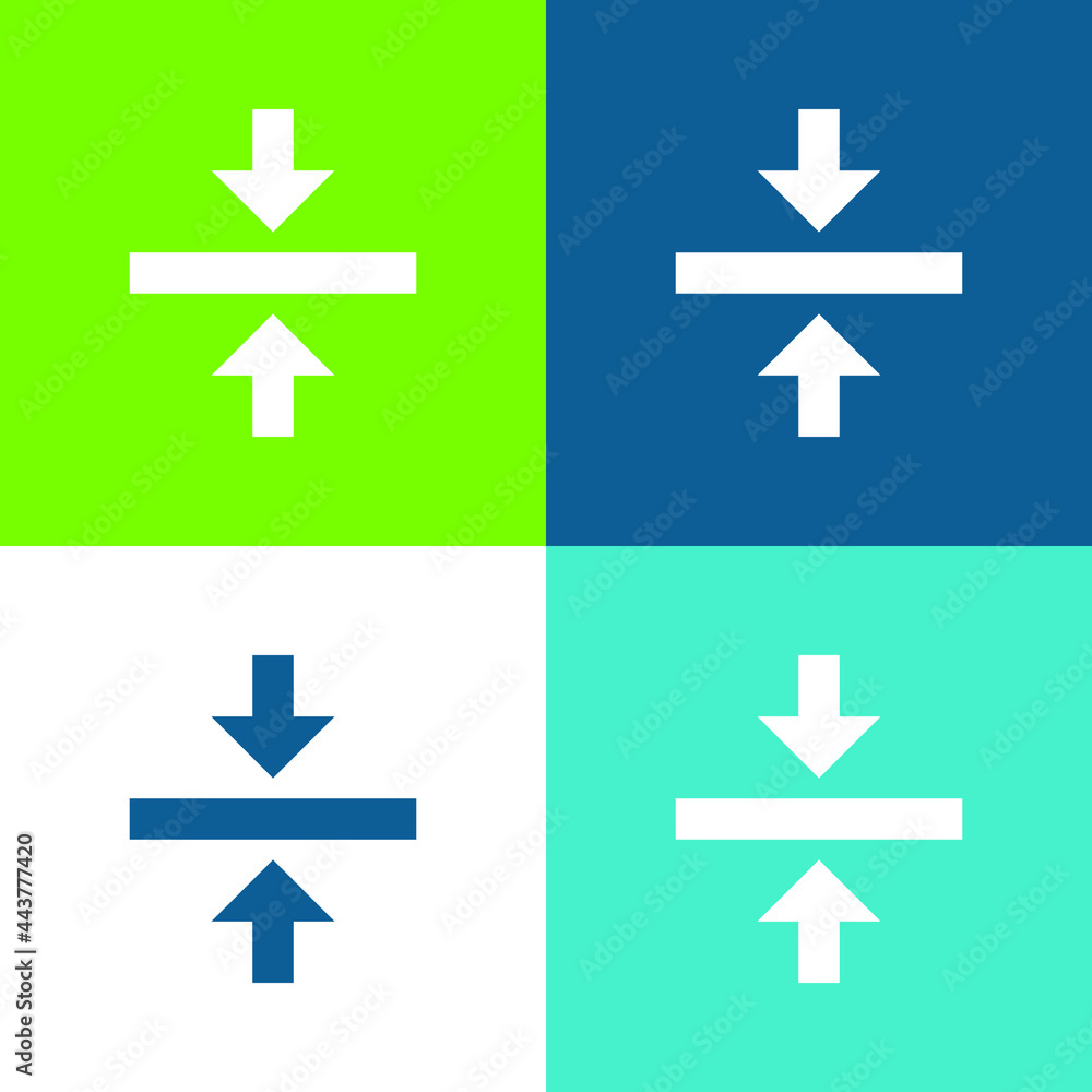 Obraz premium Align Flat four color minimal icon set