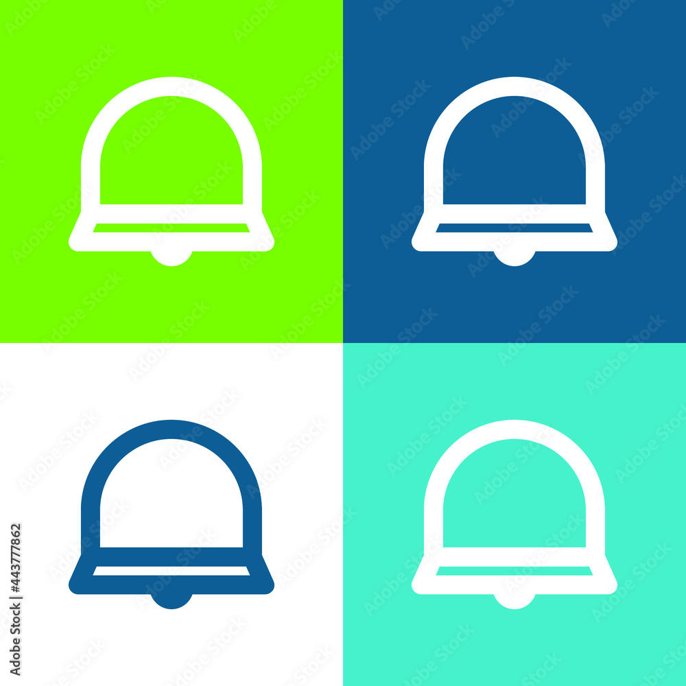 Alarm Flat four color minimal icon set Alarm Flat four color minimal icon set
