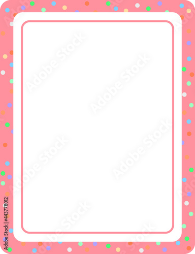 Empty pink vertical frame banner template