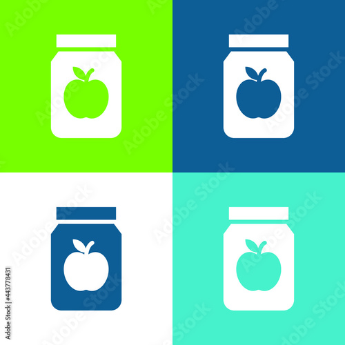 Apple Jam Flat four color minimal icon set