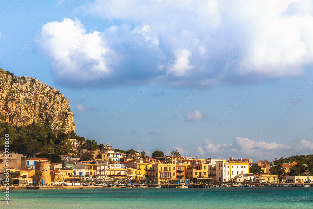 Coast of Mondello near Palermo on Sicily in Italy, Europe