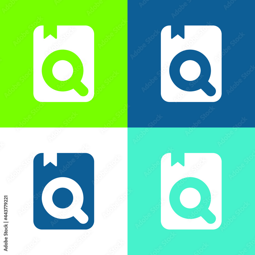 Book Search Flat four color minimal icon set Book Search Flat four color minimal icon set
