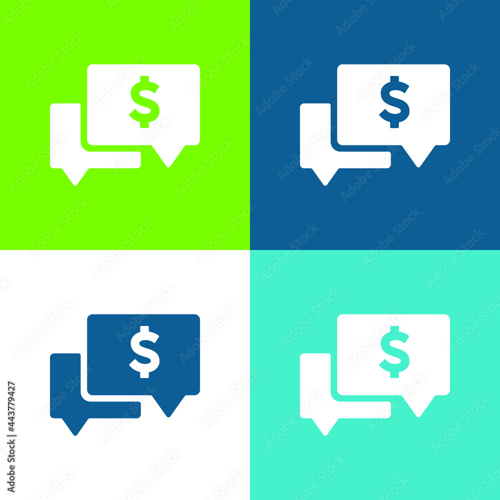 Account Balance Flat four color minimal icon set Account Balance Flat four color minimal icon set