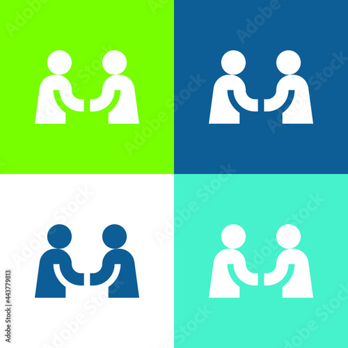 Agreement Flat four color minimal icon set