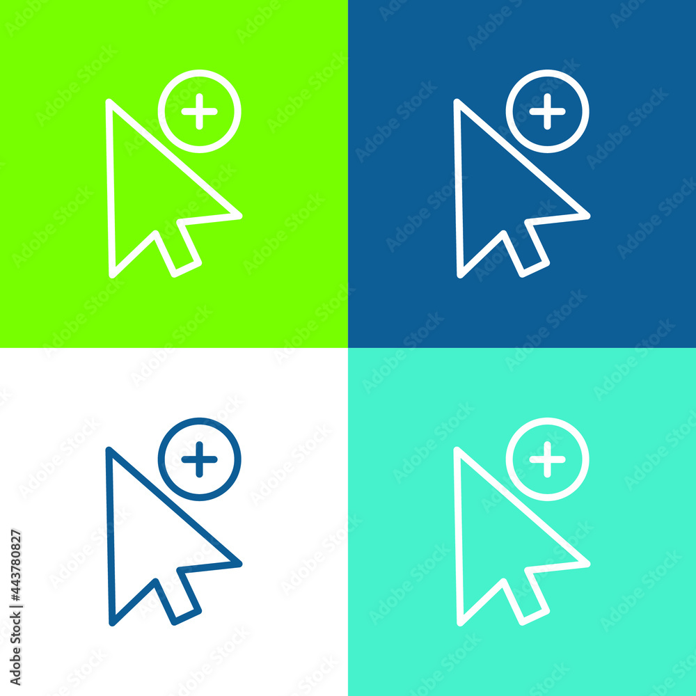 Add Selection Flat four color minimal icon set Add Selection Flat four color minimal icon set