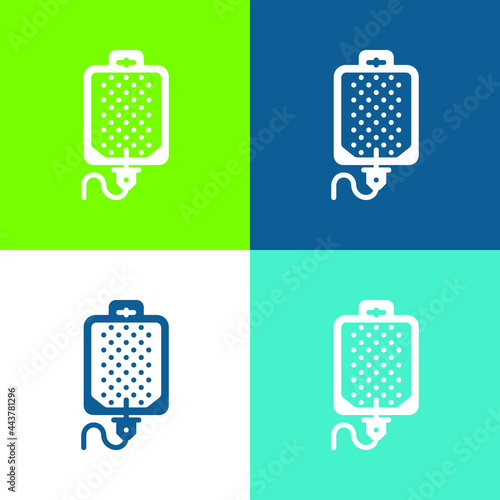 Blood Transfusion Flat four color minimal icon set