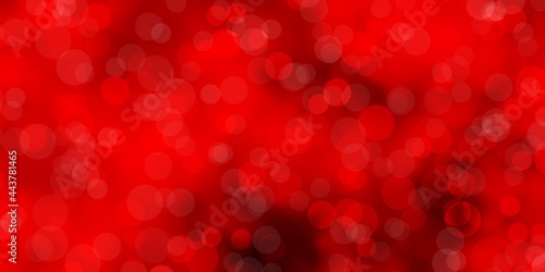 Dark Orange vector layout with circles.