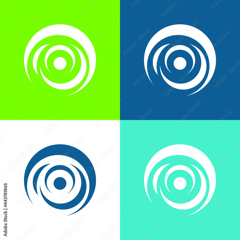 Black Hole Flat four color minimal icon set Black Hole Flat four color minimal icon set