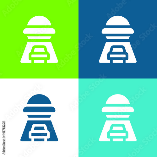 Abduction Flat four color minimal icon set