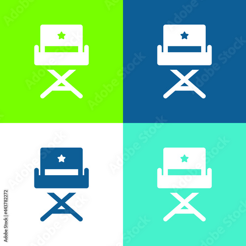Actor Flat four color minimal icon set