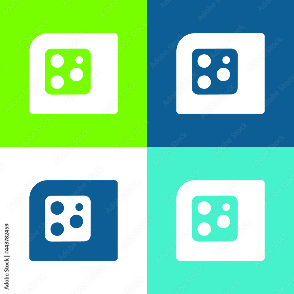 Back Camera Flat four color minimal icon set Back Camera Flat four color minimal icon set