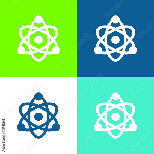 Atom Flat four color minimal icon set