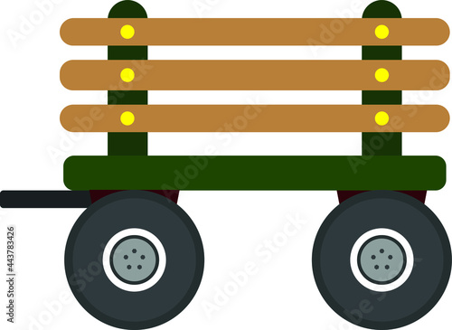 Farm tractor trailer. Trailer for transportation of goods.