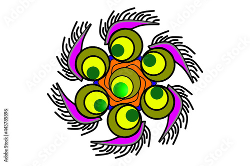 Colorful round eyes logo on isolated background