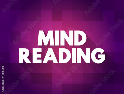 Mind reading text quote, concept background