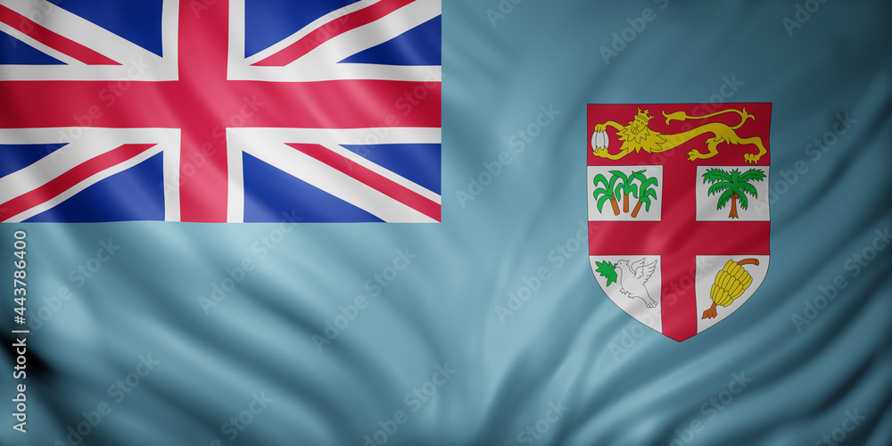 Fototapeta premium Fiji 3d flag