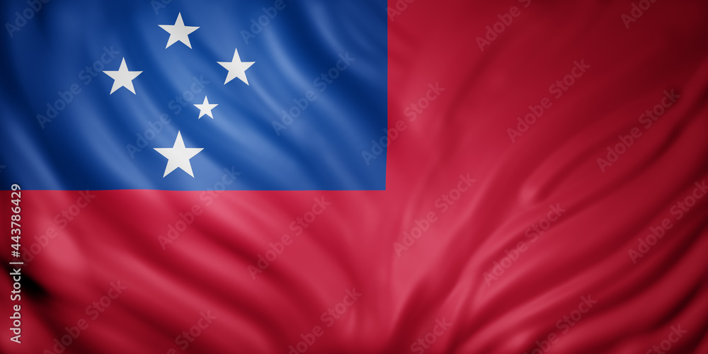 Samoa 3d flag Samoa 3d flag