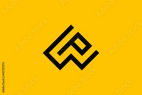 WP letter logo design on luxury background. PW monogram initials letter logo concept. WP icon design. PW elegant and Professional letter icon design on black background. W P PW WP