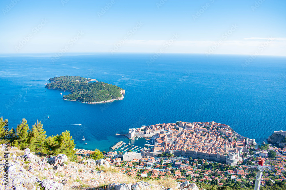 Dubrovnik old town and Lokrum island in Croatia