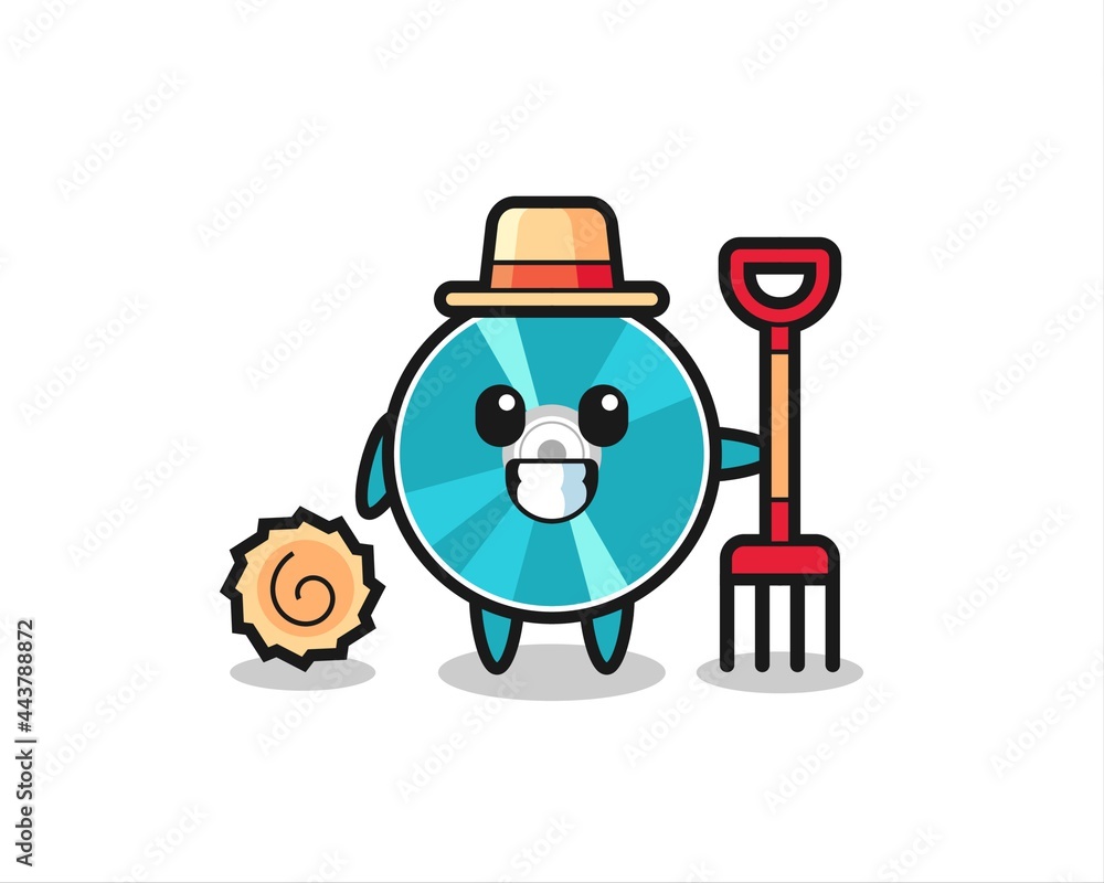 Mascot character of optical disc as a farmer