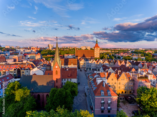 Olsztyn - the old town, Old Town Hall, Saint James Co-Cathedral Basilica, tenement houses, Evangelical Church