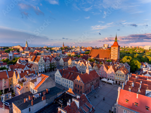 Olsztyn - the old town, the old town hall, the co-cathedral Basilica of Saint James, tenement houses, the new town hall, the Church of the Sacred Heart of Jesus, high gate