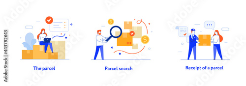 people and premises. set of icons, illustration. Smartphones tablets user interface online shopping. Flat illustration Icons infographics. Landing page site print poster.