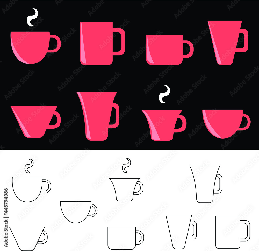 Cup shapes vector Cup shapes vector