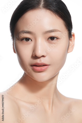 Young beauty makeup face beauty portrait photo