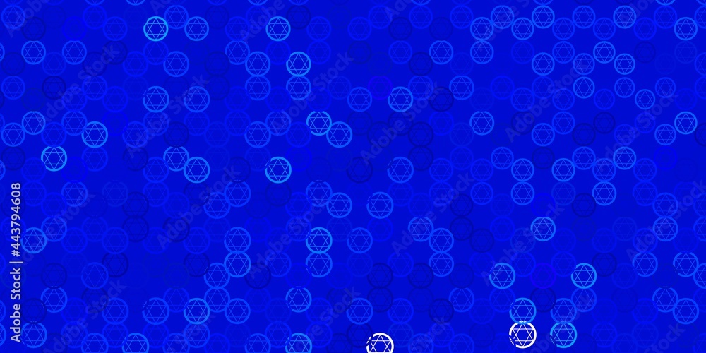 Light BLUE vector background with occult symbols. Light BLUE vector background with occult symbols.