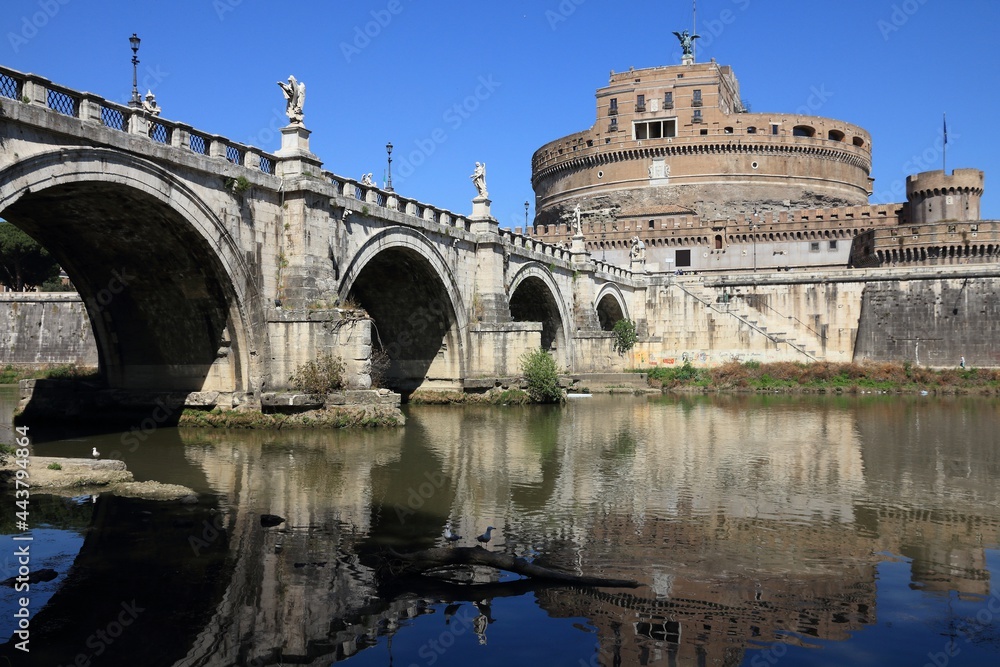 Saint Angel Bridge in Rome Italy