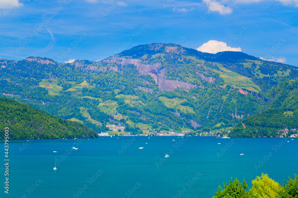 Blick auf den Vierwaldstättersee, Schweiz Blick auf den Vierwaldstättersee, Schweiz