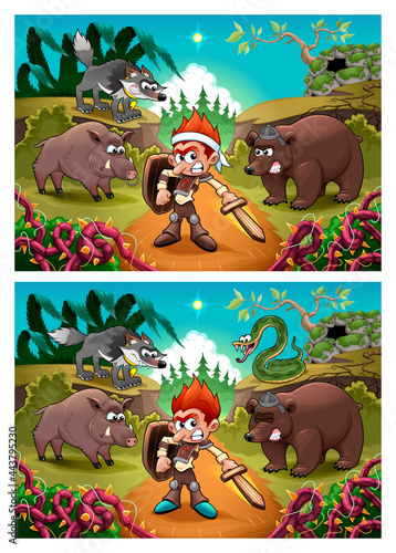 Spot the differences. Two i...