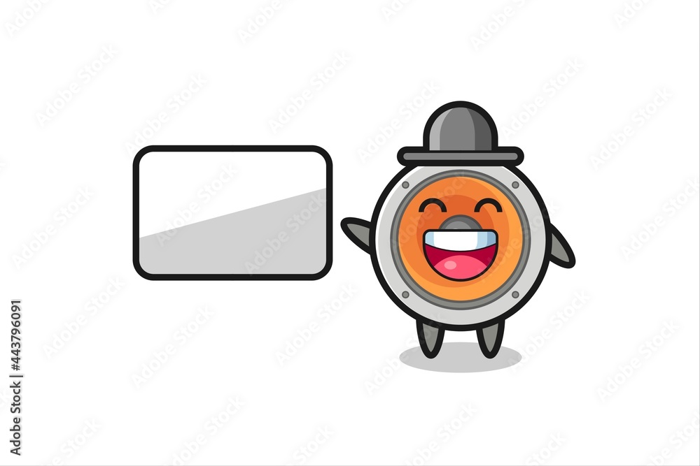 loudspeaker cartoon illustration doing a presentation loudspeaker cartoon illustration doing a presentation