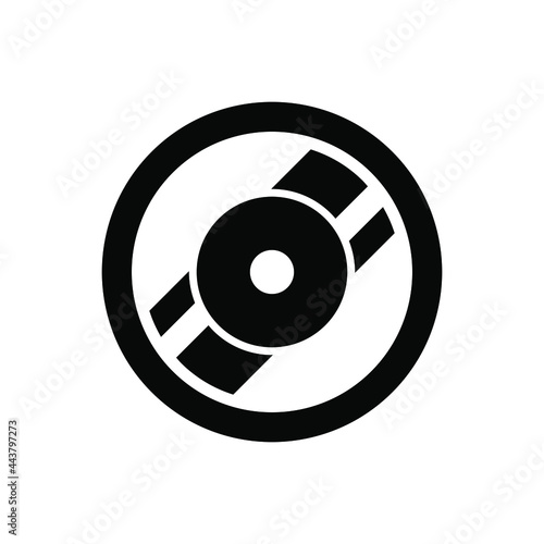 CD disc icon vector graphic illustration