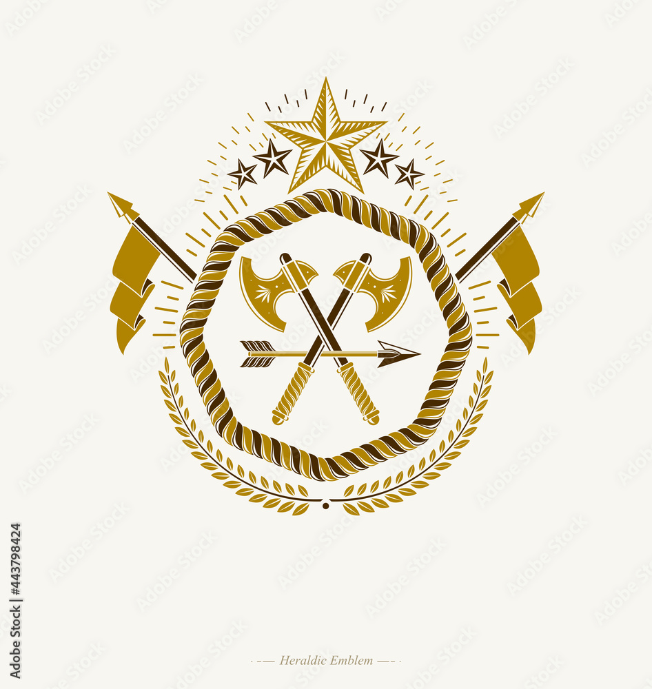 Heraldic coat of arms decorative emblem. Heraldic coat of arms decorative emblem.