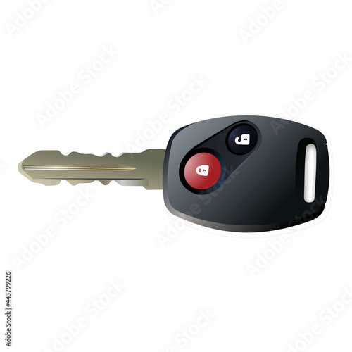 car keys icon realistic vector illustration