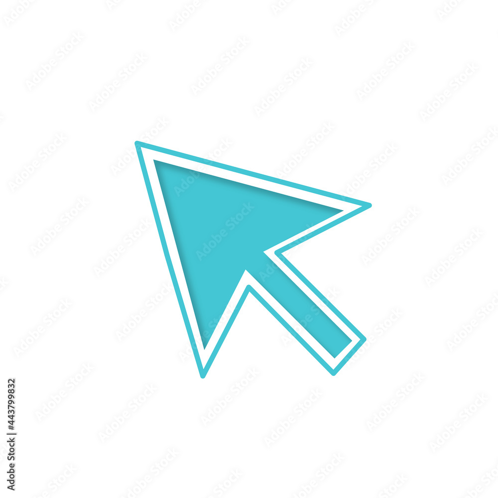 Arrow cursor icon. Line design template Arrow cursor icon. Line design template