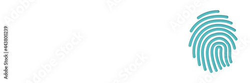 Canvas Print Fingerprint scanner line icon, id and security,