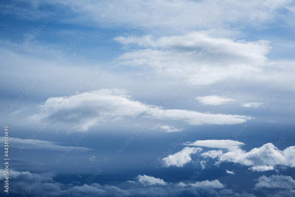 Beautiful white clouds against the blue sky.