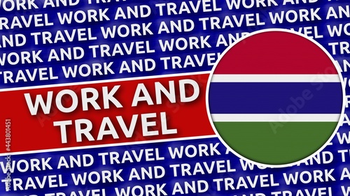 Gambia Circular Flag with Work and Travel Titles - 3D Illustration 4K Resolution Free Download Gambia Circular Flag with Work and Travel Titles - 3D Illustration 4K Resolution - GFXLoad