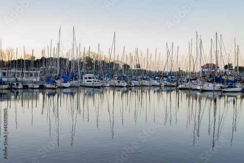 view of boats parked in buenos aires olivos port photo