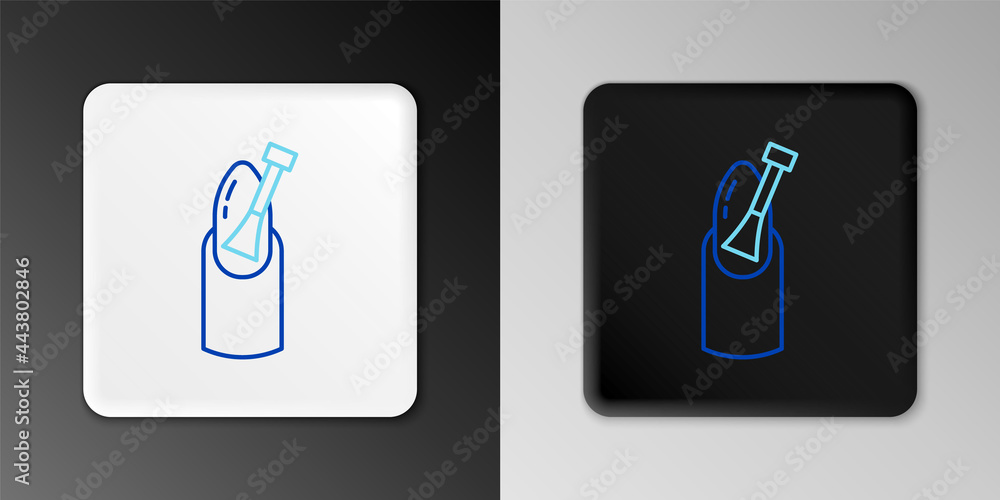 Line Nail manicure icon isolated on grey background. Colorful outline concept. Vector Line Nail manicure icon isolated on grey background. Colorful outline concept. Vector