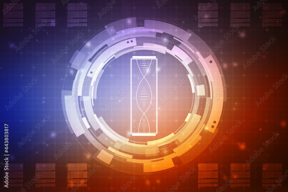 DNA structure, abstract medical and healthcare background,Abstract technogoly science concept DNA fururistic on hi tech blue background